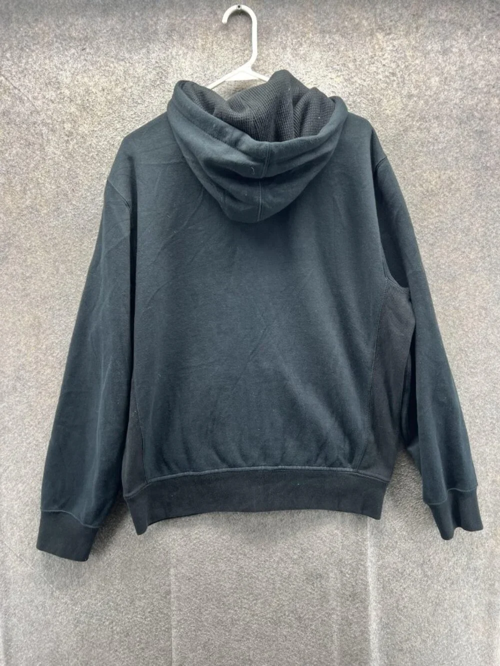 Polo Ralph Lauren Hoodie Mens Large Black Zip Fleece Red Pony Logo Sweatshirt